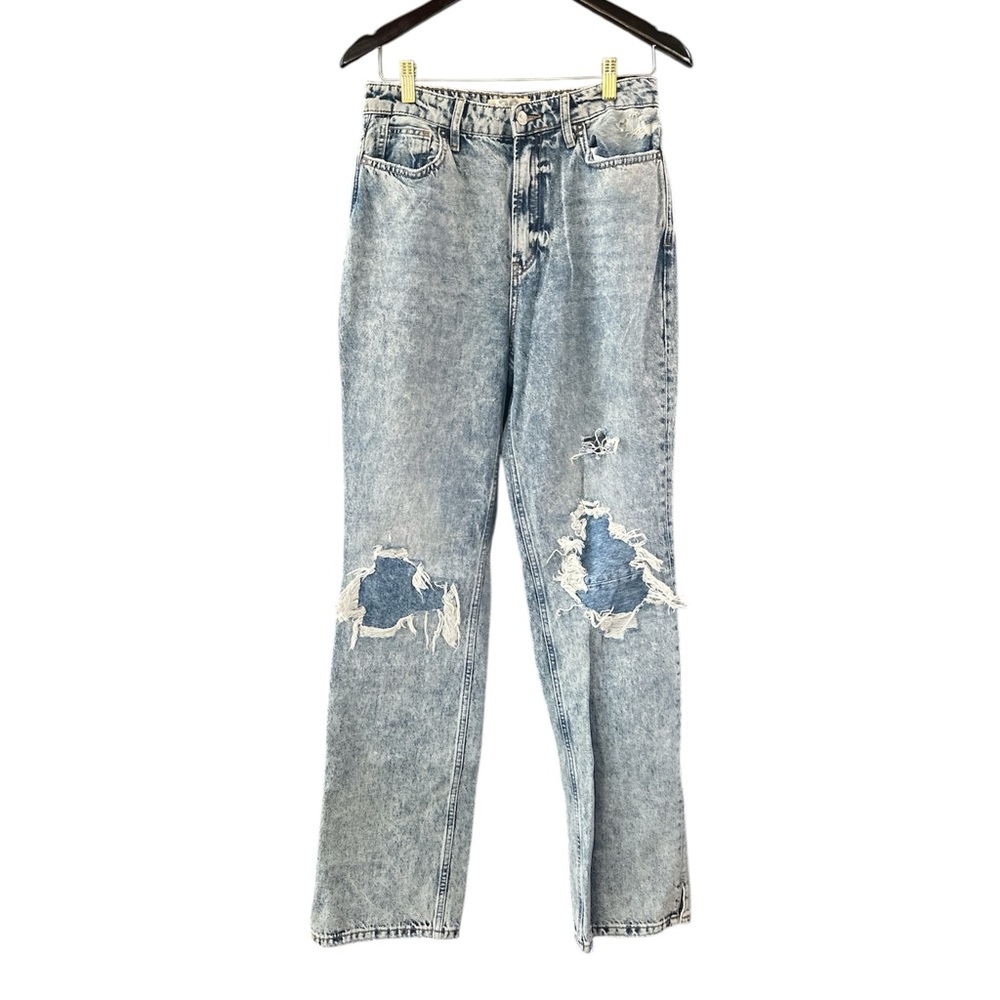 We The Free | Acid Wash Straight Leg High Waisted Jeans | 29